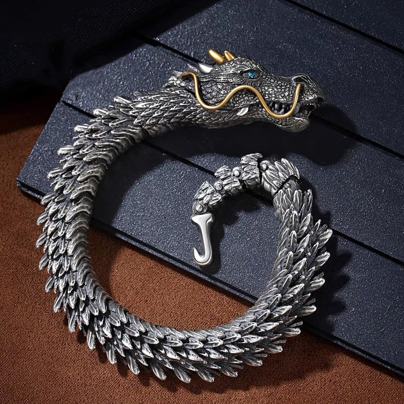 Retro Dragon Copper Men's Bracelets Men's Chain Bracelets - view 2