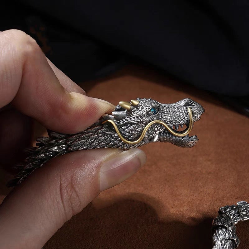 Retro Dragon Copper Men's Bracelets Men's Chain Bracelets - view 4