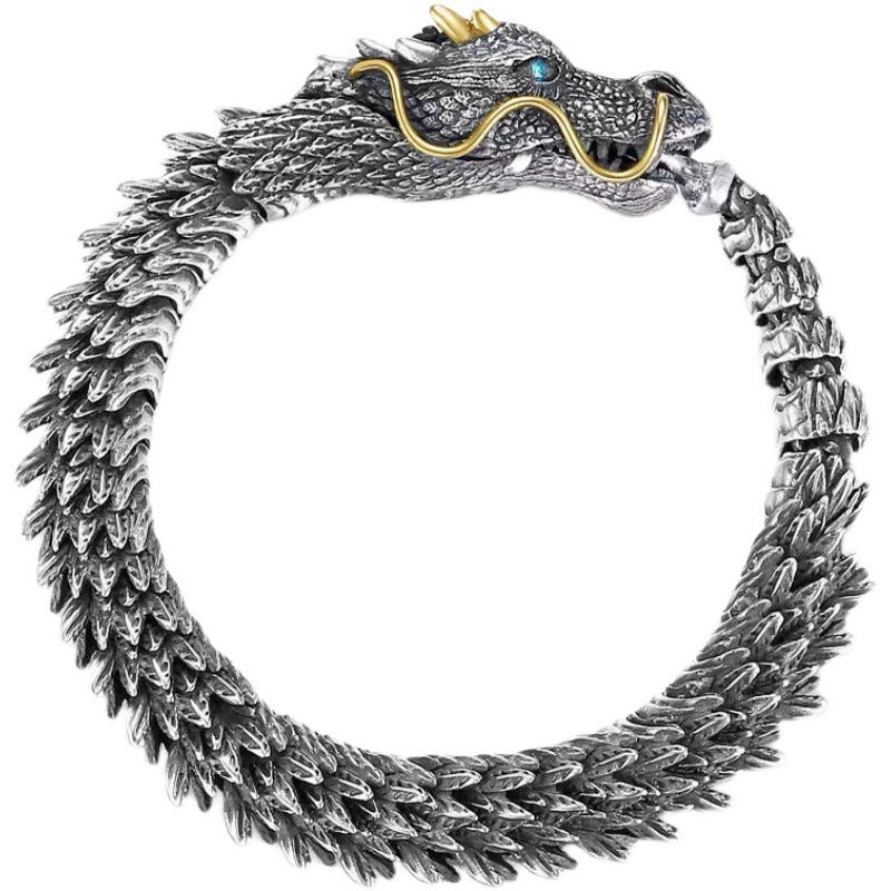 Retro Dragon Copper Men's Bracelets Men's Chain Bracelets - view 5