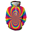 Wholesale Men's Casual Printing Colorful Long Sleeve 3D Print Men's Hoodies - front view