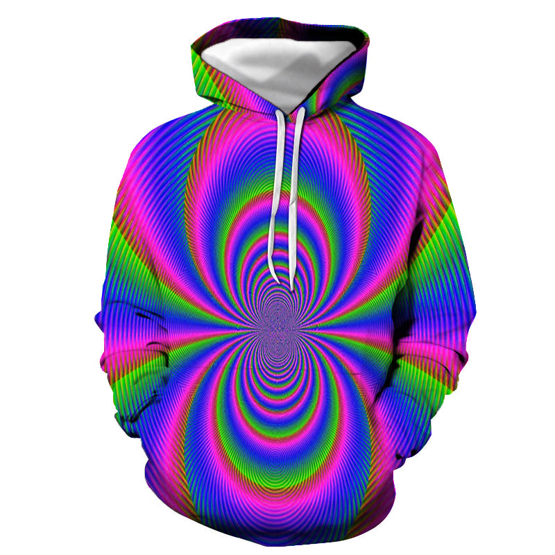 Wholesale Men's Casual Printing Colorful Long Sleeve 3D Print Men's Hoodies - view 5