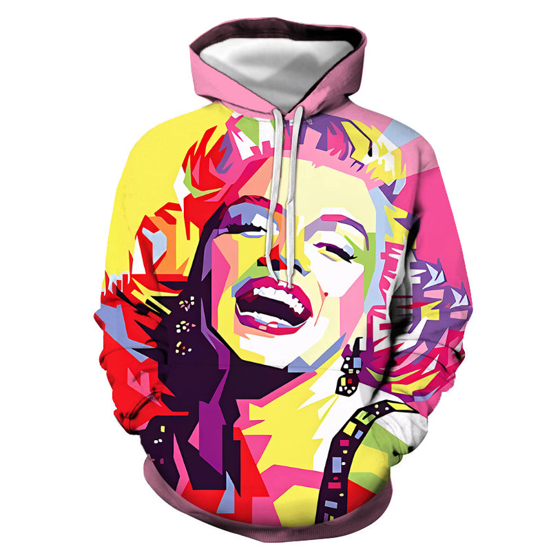 Wholesale Men's Casual Printing Colorful Long Sleeve 3D Print Men's Hoodies - view 4