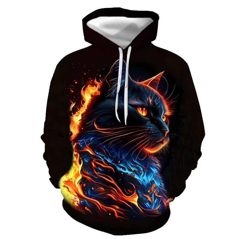 Wholesale Men's Casual Printing Colorful Long Sleeve 3D Print Men's Hoodies - view 3