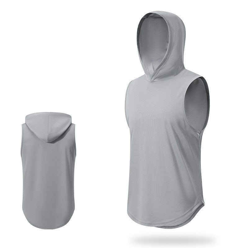 Wholesale Men's Simple Style Classic Style Solid Color Sleeveless Men's T-shirt - view 3