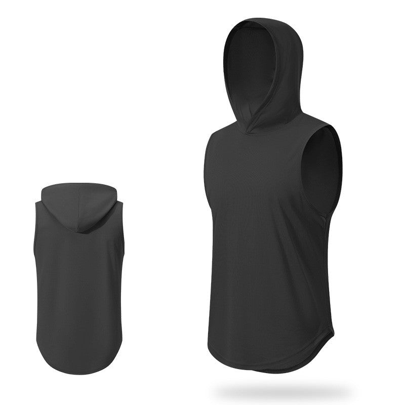 Wholesale Men's Simple Style Classic Style Solid Color Sleeveless Men's T-shirt - view 4