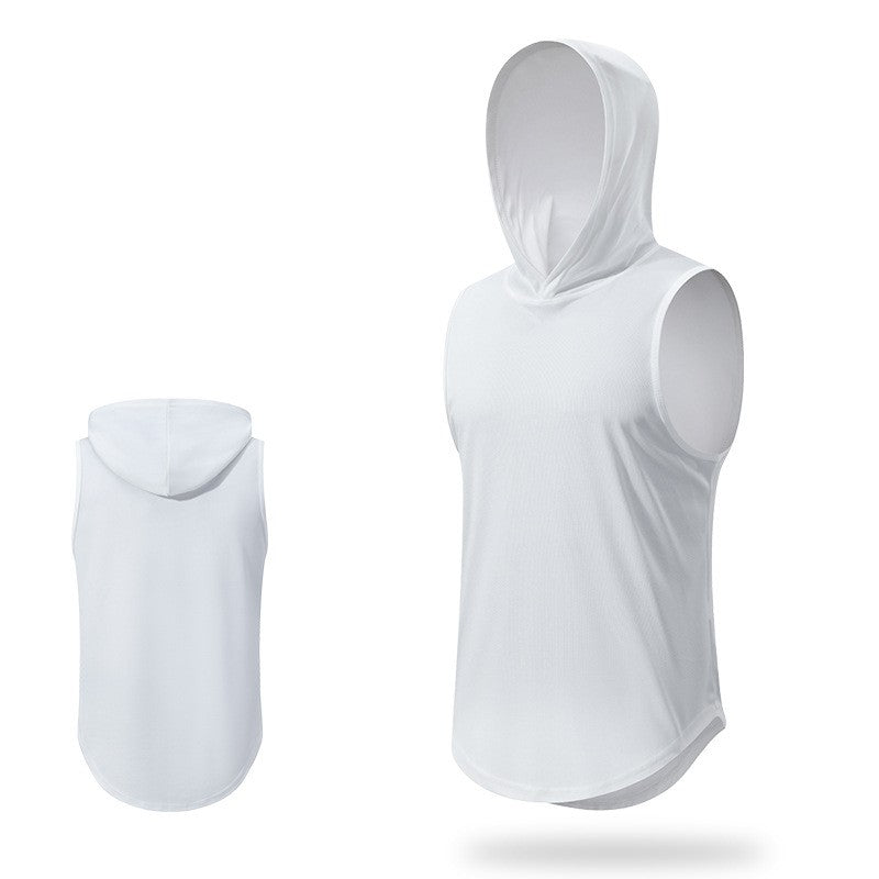 Wholesale Men's Simple Style Classic Style Solid Color Sleeveless Men's T-shirt - view 5