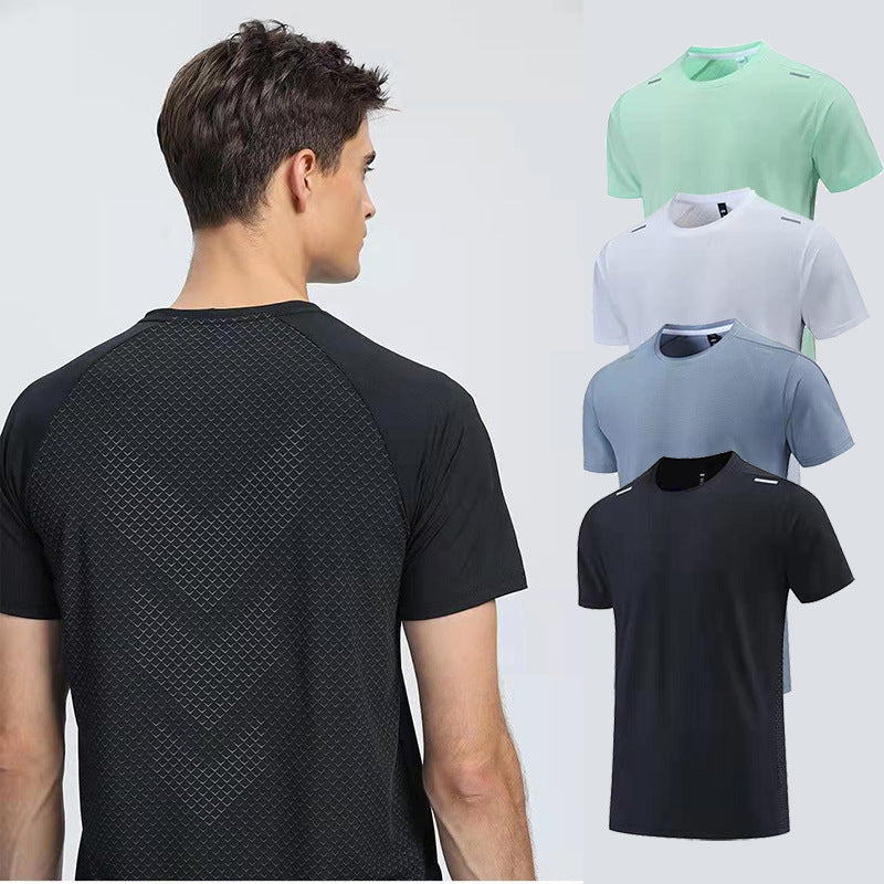 Wholesale Men's Sports Solid Color Men's T-shirt - front view