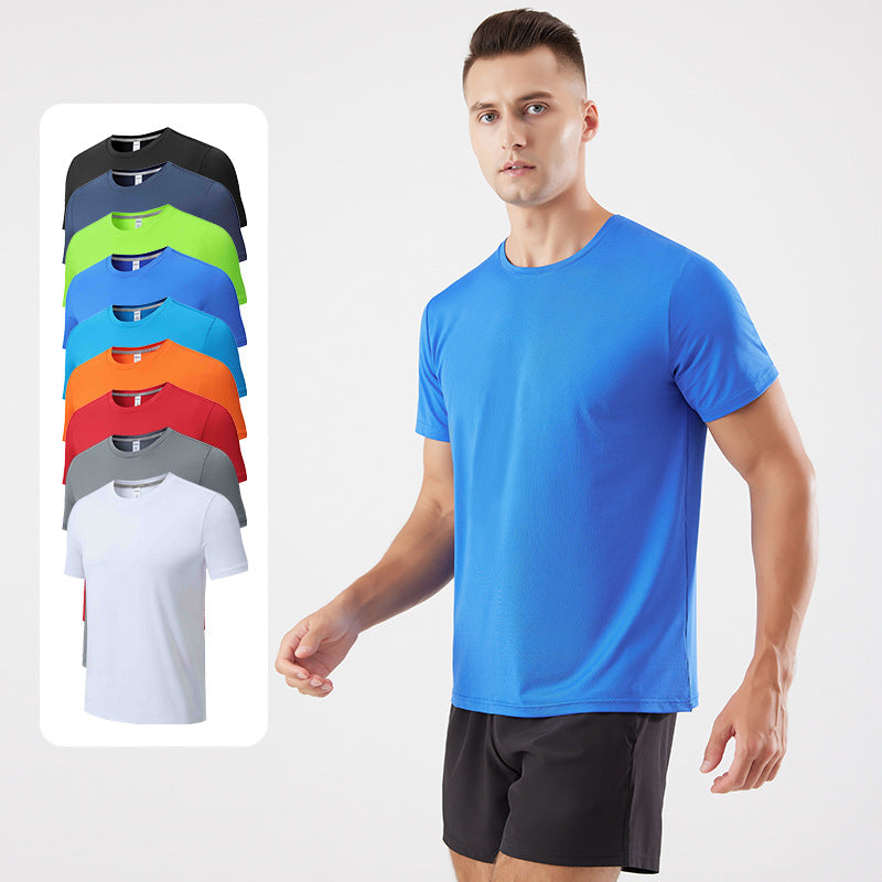 Wholesale Men's Sports Solid Color Men's T-shirt - front view