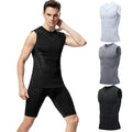 Wholesale Men's Casual Sports Solid Color Men's T-shirt - front view