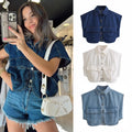 Wholesale Women's Casual Solid Color Sleeveless Pocket Blouses - front view