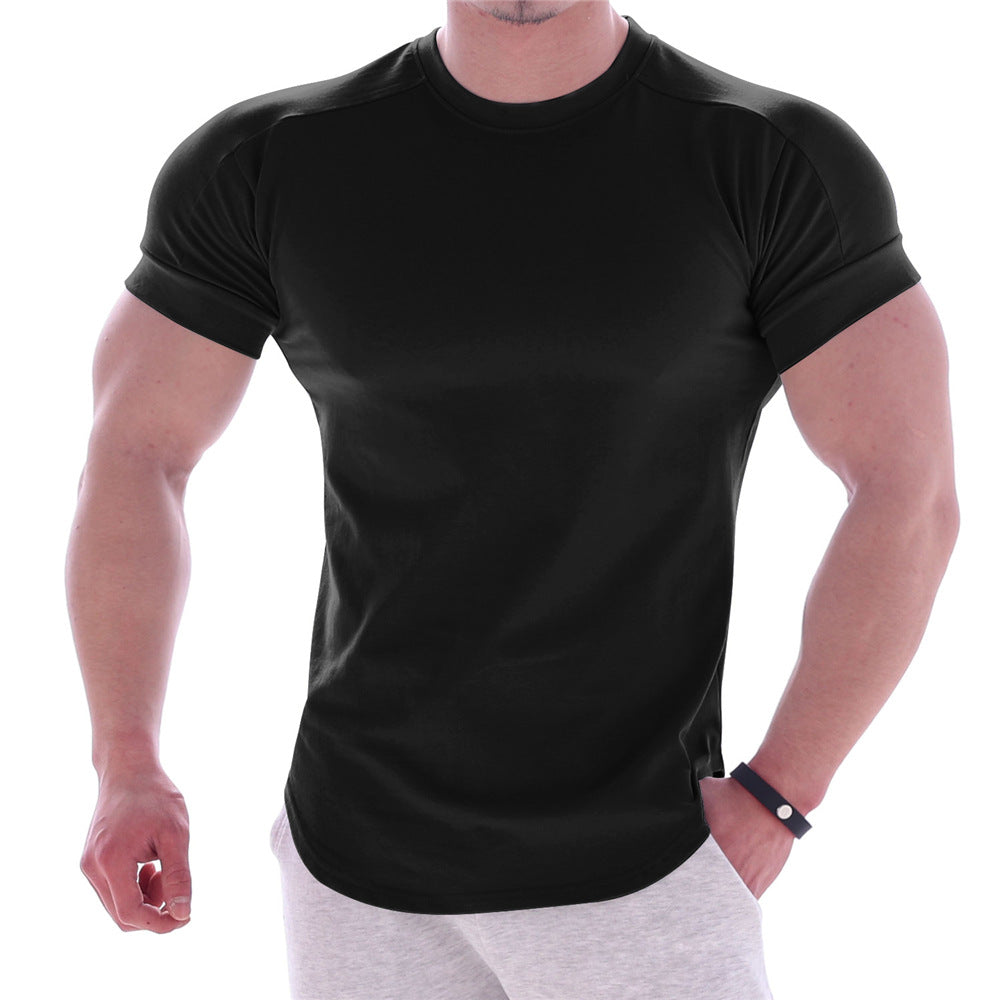 Men's Solid Color Sports Round Neck Men's T-shirt - view 3