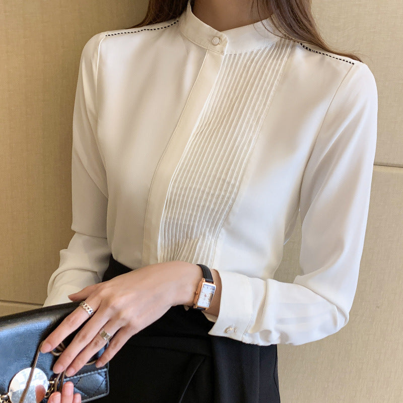 Wholesale Women's Elegant Solid Color Long Sleeve Blouses - view 5