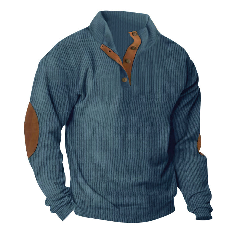 Wholesale Men's Simple Style Stripe Solid Color Long Sleeve Men's Hoodies - view 3