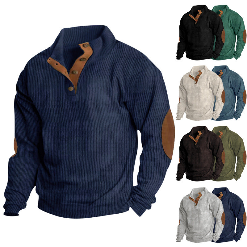 Wholesale Men's Simple Style Stripe Solid Color Long Sleeve Men's Hoodies - view 2