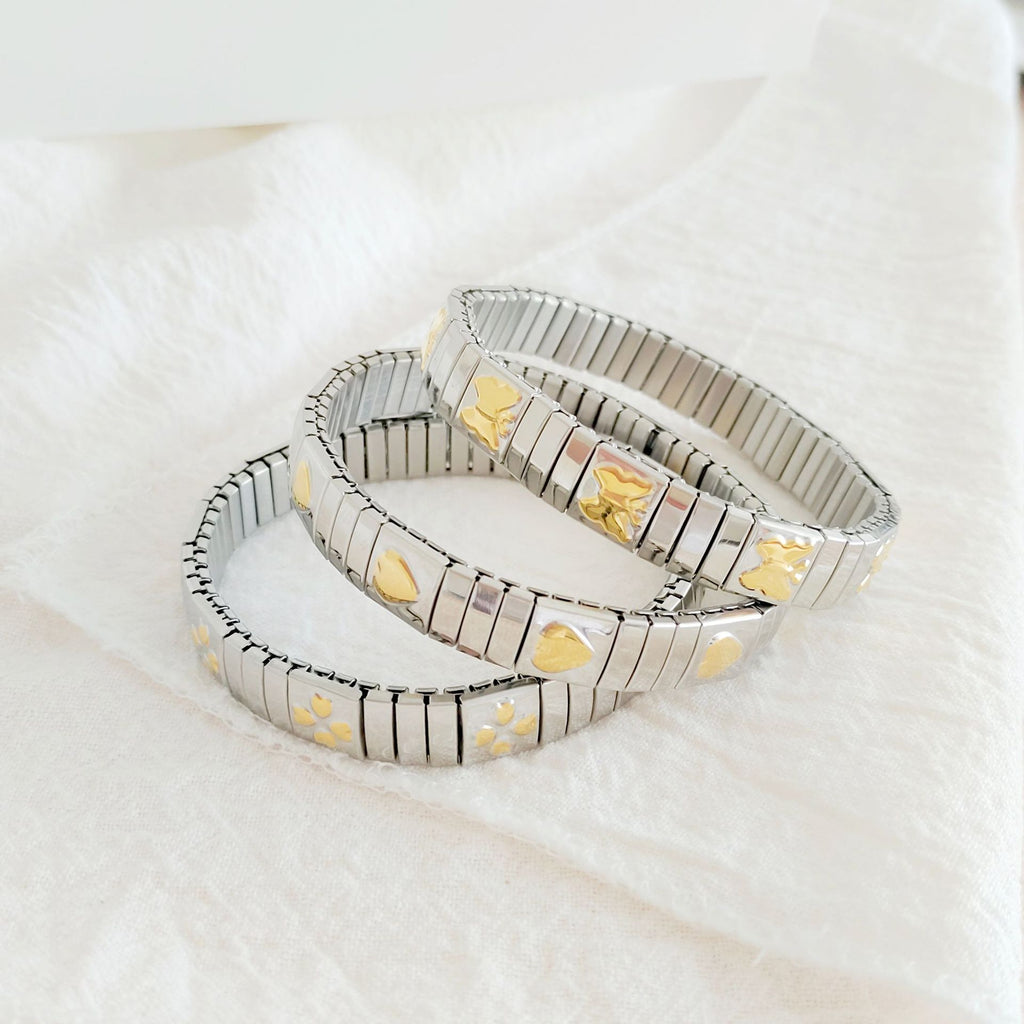 Simple Style Geometric Heart Shape Bow Knot 304 Stainless Steel Bracelets In Bulk - view 3