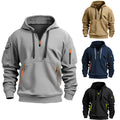 Wholesale Men's Casual Color Block Long Sleeve Men's Hoodies - front view