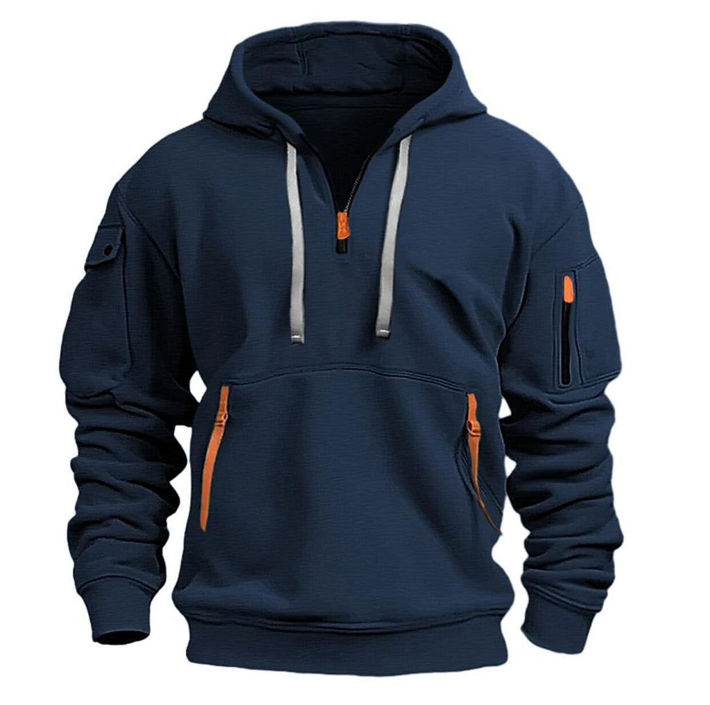 Wholesale Men's Casual Color Block Long Sleeve Men's Hoodies - view 5