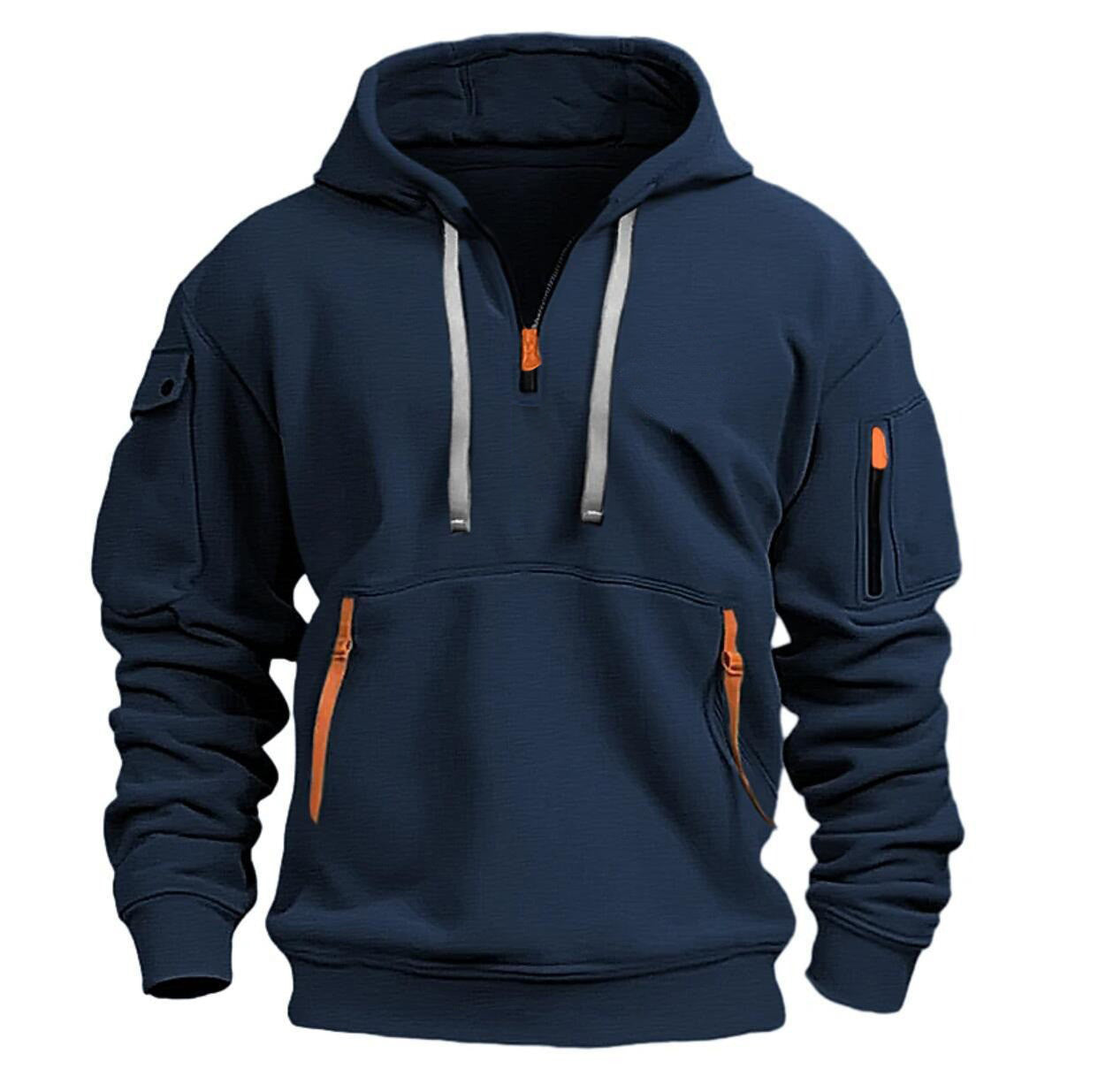Wholesale Men's Casual Color Block Long Sleeve Men's Hoodies - view 5