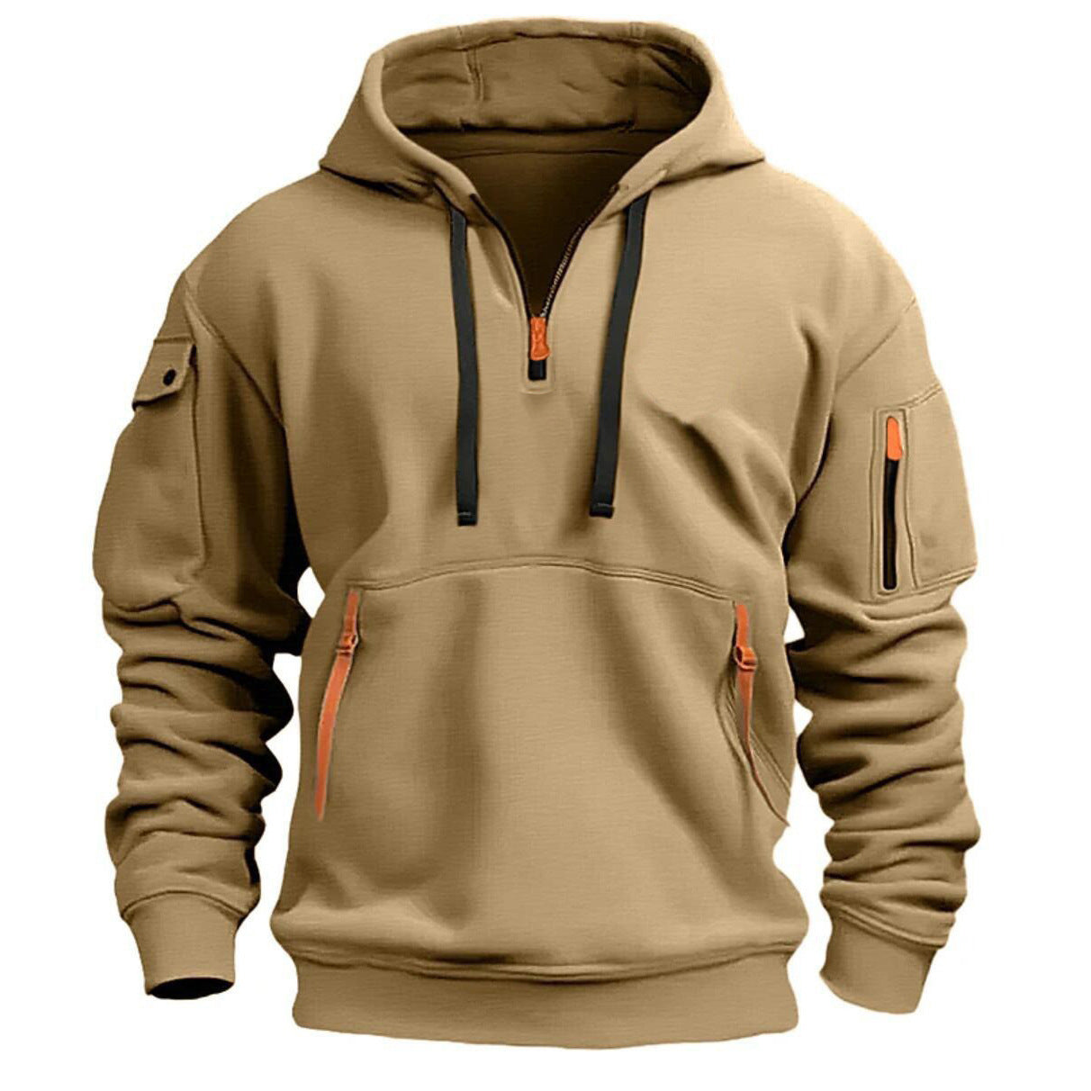 Wholesale Men's Casual Color Block Long Sleeve Men's Hoodies - view 4