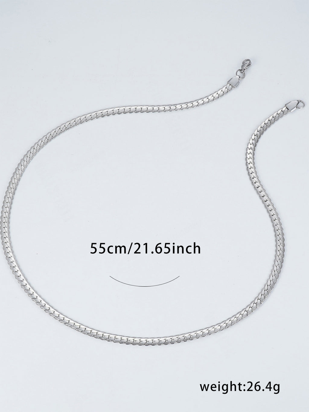Simple Style Solid Color Stainless Steel Men's Necklace - view 2
