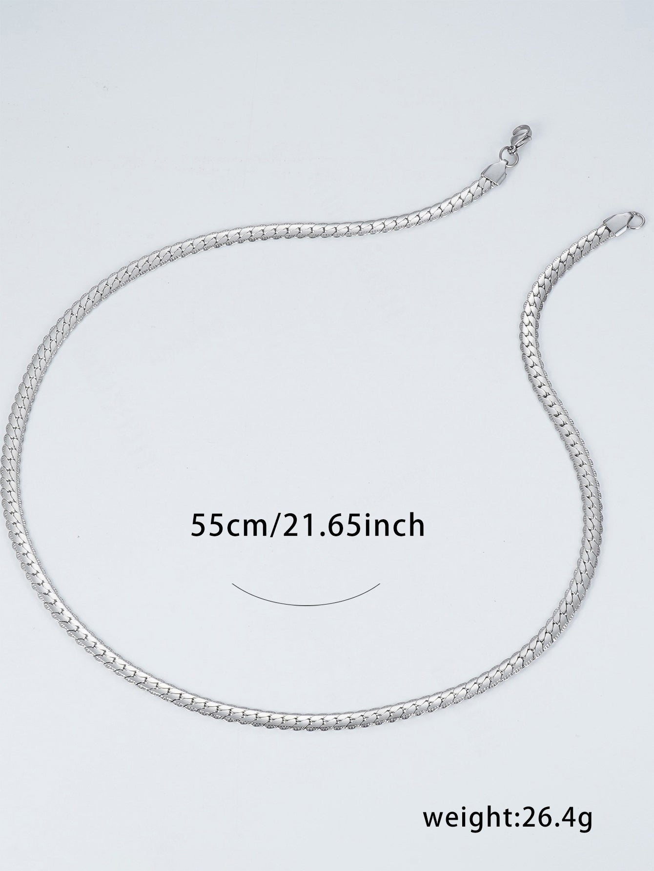 Simple Style Solid Color Stainless Steel Men's Necklace - view 2