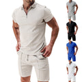 Men's Solid Color Casual Round Neck Short Sleeve Slim Men's T-shirt - front view