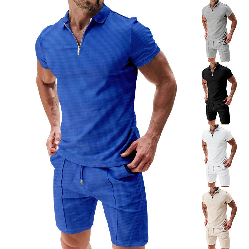 Men's Solid Color Casual Round Neck Short Sleeve Slim Men's T-shirt - view 5