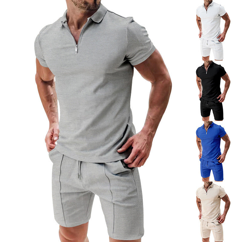 Men's Solid Color Casual Round Neck Short Sleeve Slim Men's T-shirt - view 4