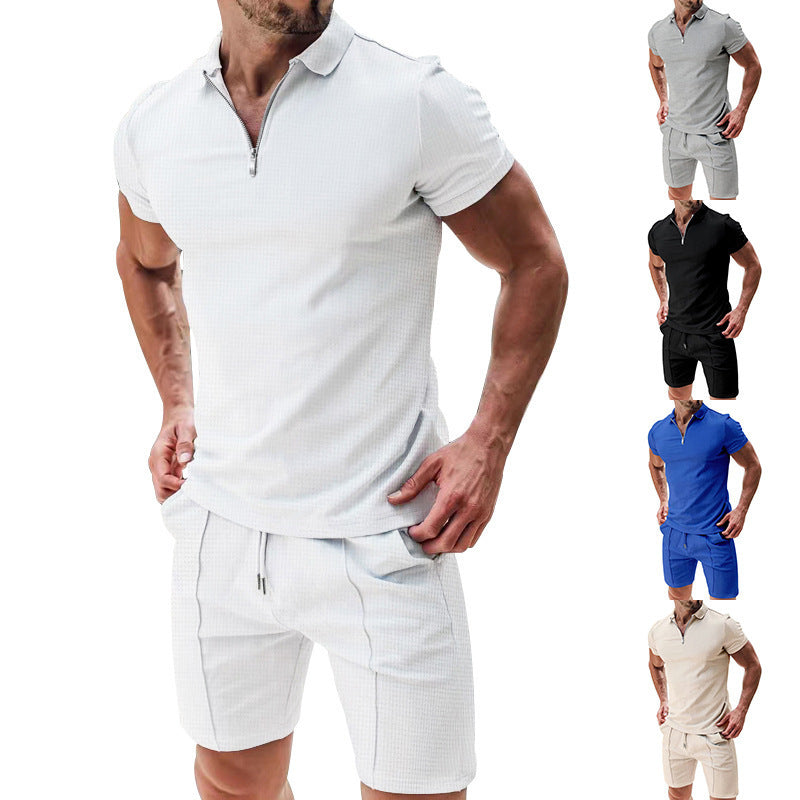 Men's Solid Color Casual Round Neck Short Sleeve Slim Men's T-shirt - view 3