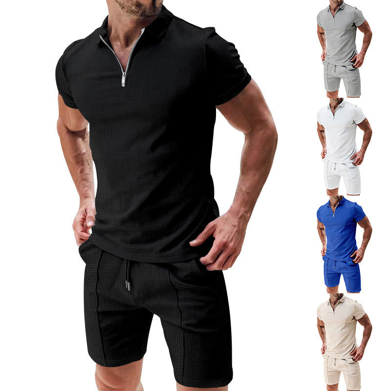 Men's Solid Color Casual Round Neck Short Sleeve Slim Men's T-shirt - view 2
