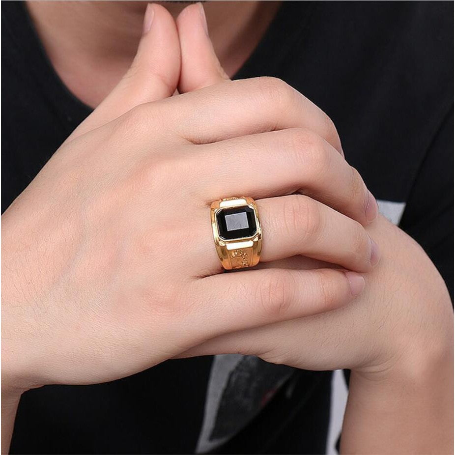 Hip-Hop Square Alloy Men's Rings - view 3