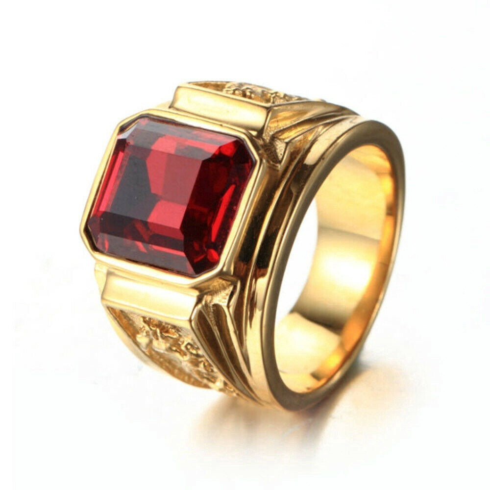 Hip-Hop Square Alloy Men's Rings - view 5