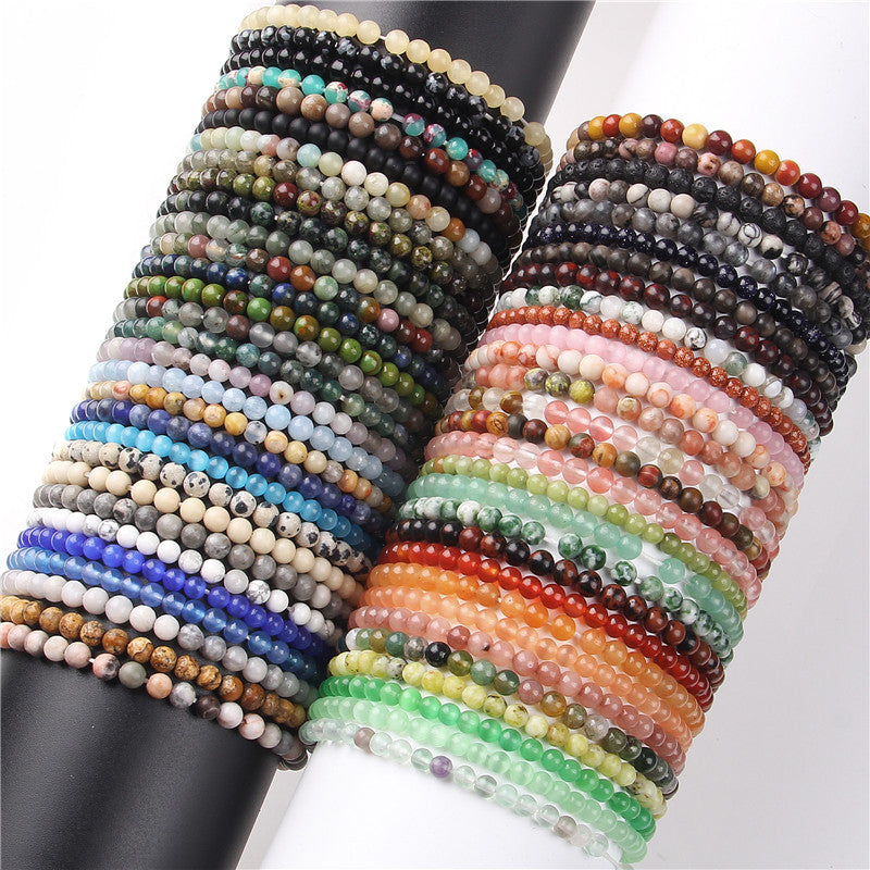 Casual Retro Geometric Natural Stone Agate Bracelets In Bulk - front view