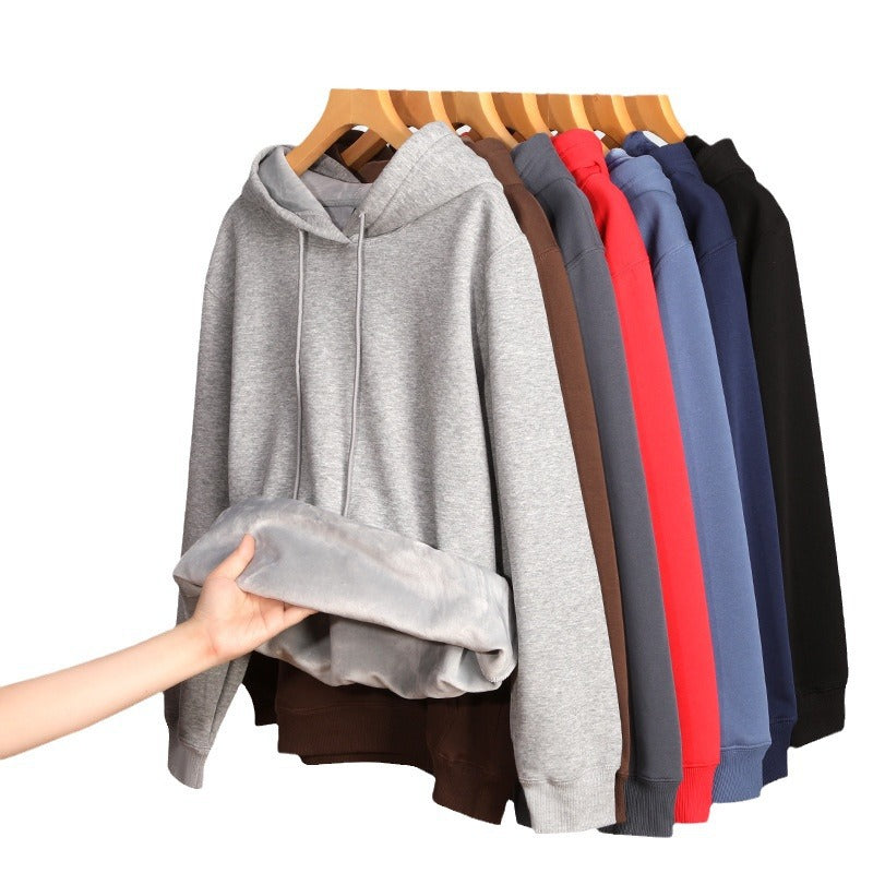 Wholesale Men's Streetwear Solid Color Long Sleeve Men's Hoodies - view 2