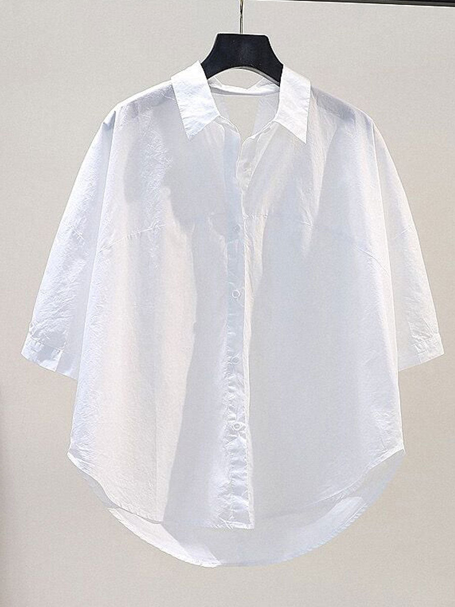 Wholesale Women's Casual Solid Color Short Sleeve Blouses - view 2