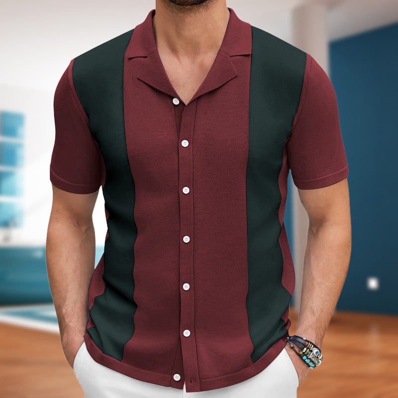 Men's Cardigan Sweater Men's Sexy Shirt Lapel Business Casual Woolen  Shirt SY0164 - view 3