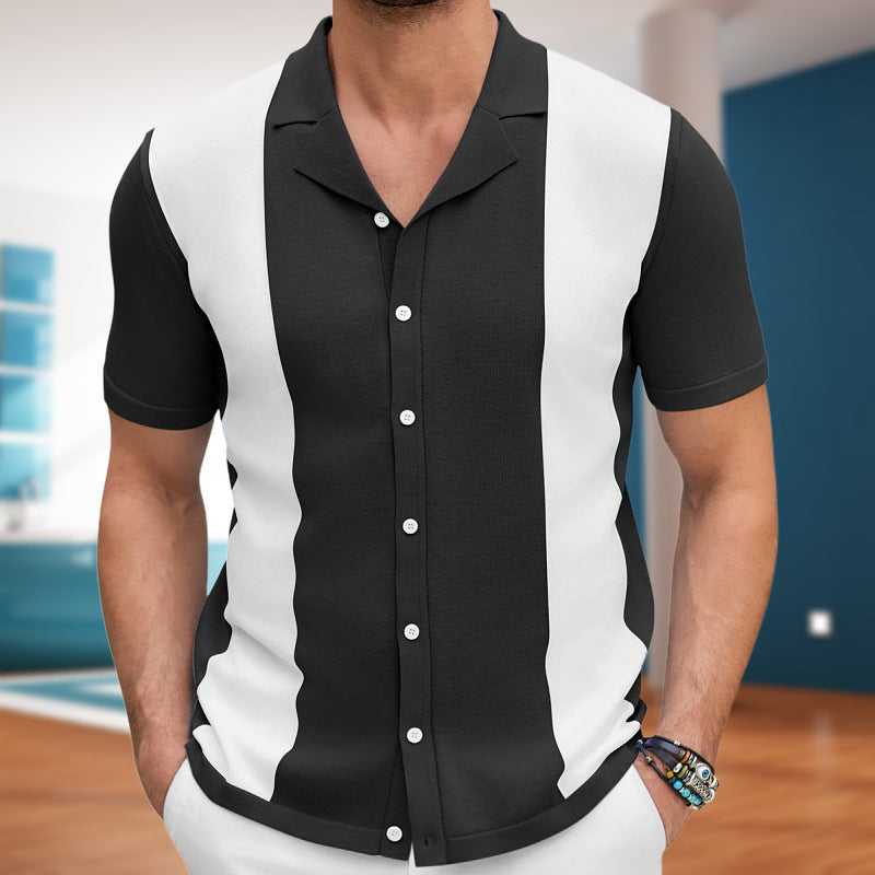 Men's Cardigan Sweater Men's Sexy Shirt Lapel Business Casual Woolen  Shirt SY0164 - view 4