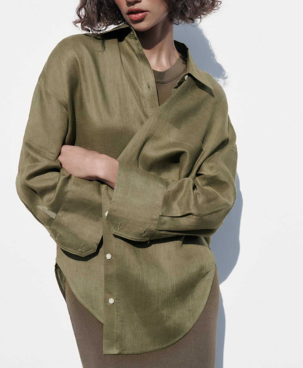 Wholesale Women's Casual Solid Color Long Sleeve Blouses - view 4