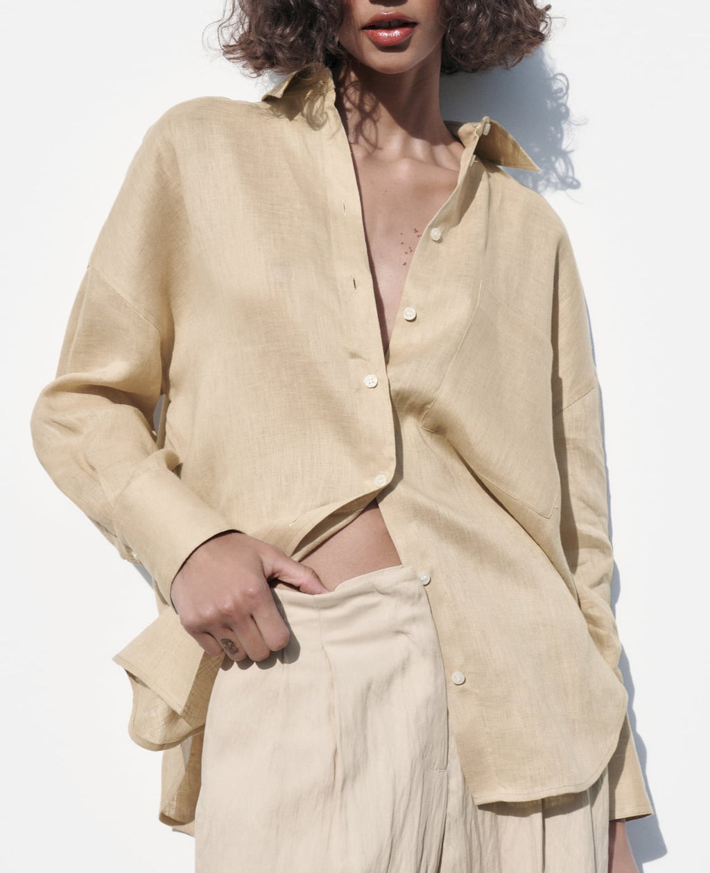 Wholesale Women's Casual Solid Color Long Sleeve Blouses - view 2