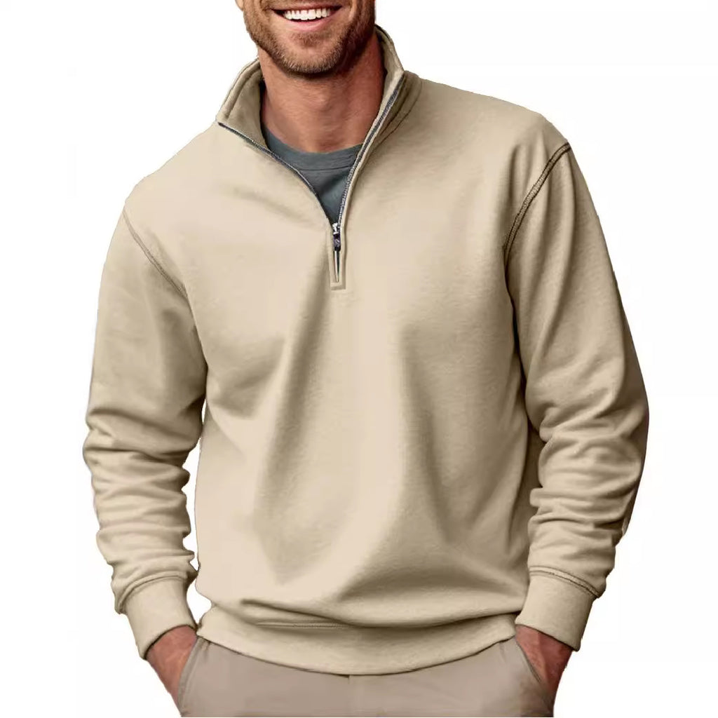 Wholesale Men's Casual Solid Color Long Sleeve Men's Hoodies - view 5