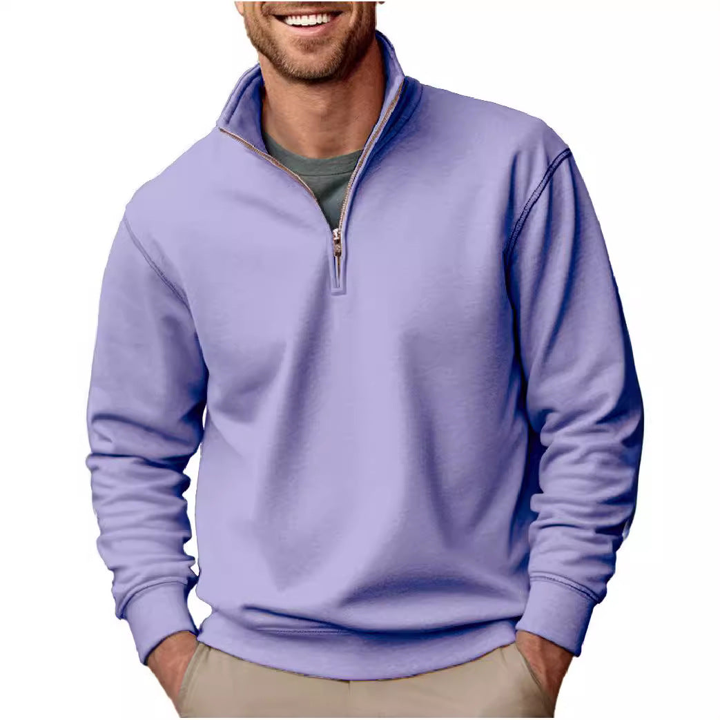Wholesale Men's Casual Solid Color Long Sleeve Men's Hoodies - view 4