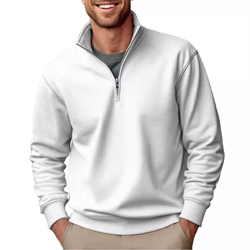 Wholesale Men's Casual Solid Color Long Sleeve Men's Hoodies - view 3
