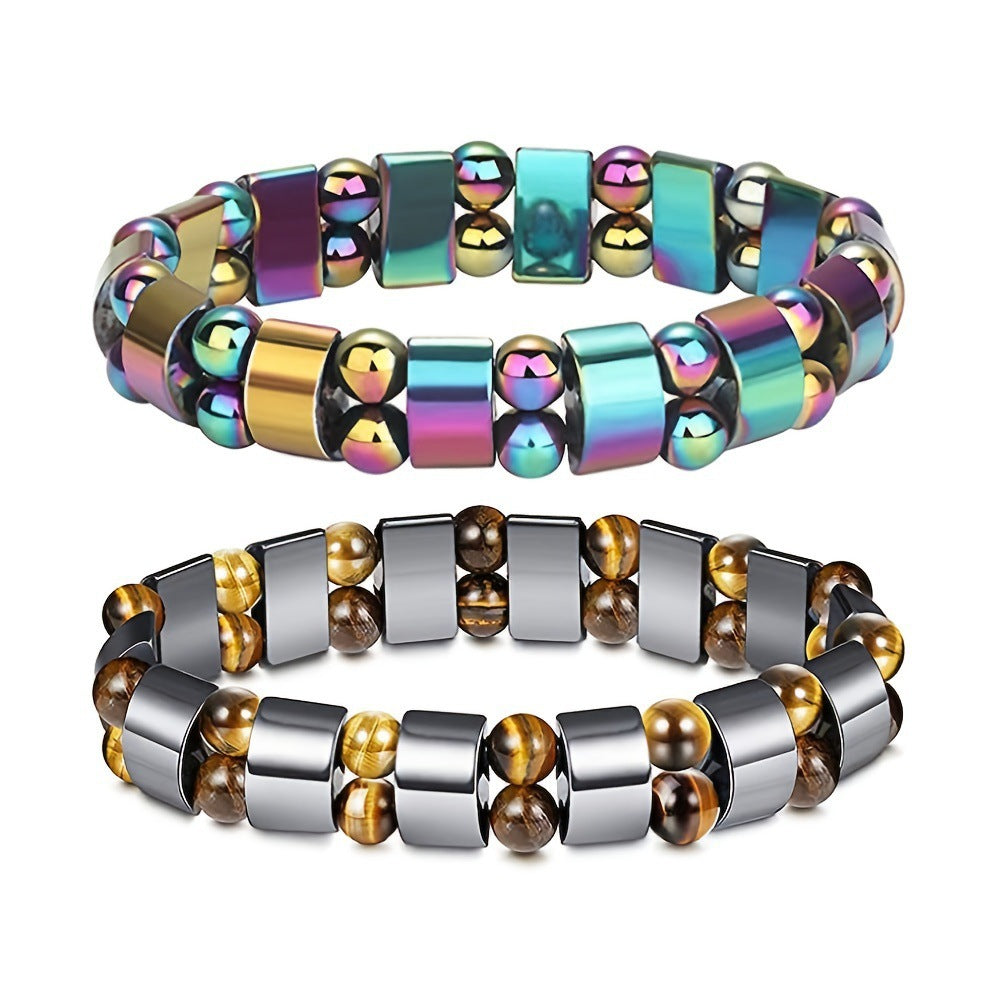 Bracelet Magnet Yoga Beaded Elastic Bracelet Wholesale  Hot Selling Bracelet Female Bracelet Male Black Gall Stone Jewelry - view 5