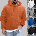 Wholesale Men's Streetwear Solid Color Long Sleeve Men's Hoodies - front view