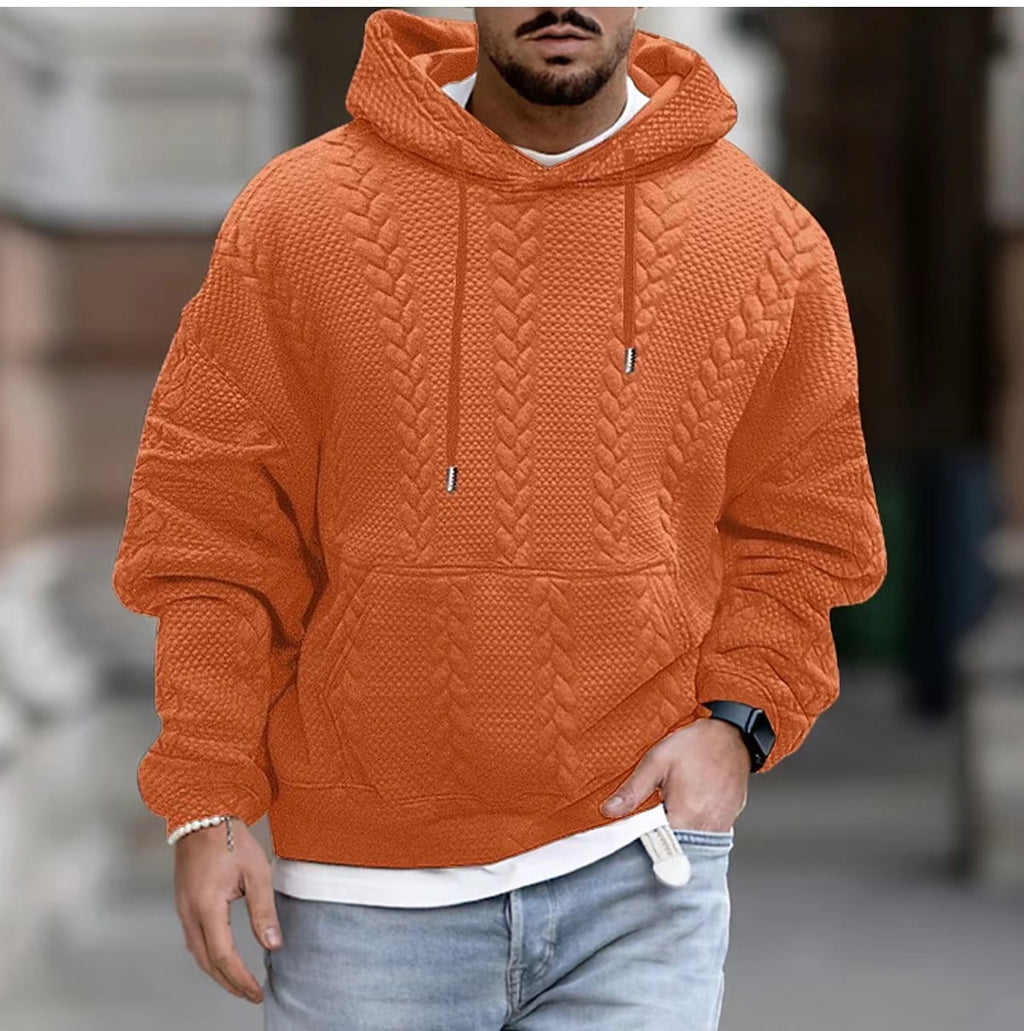 Wholesale Men's Streetwear Solid Color Long Sleeve Men's Hoodies - view 2