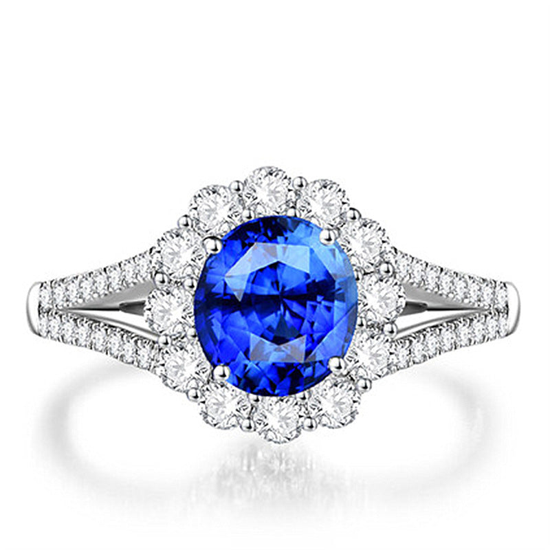 Couple Ring Female Diamond Ring Simulation Zircon Open Wedding Ring Fast Hand Domineering Live Broadcast  Wholesale Men's Ring - view 5