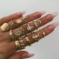 Hot Sale   Bohemian Ring Vintage Ring Women's Ring Simple Style Factory Ring Wholesale - front view