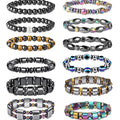 Bracelet Magnet Yoga Beaded Elastic Bracelet Wholesale  Hot Selling Bracelet Female Bracelet Male Black Gall Stone Jewelry - front view