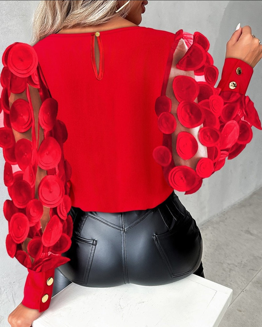 Wholesale Women's Elegant Solid Color Long Sleeve Blouses - view 5