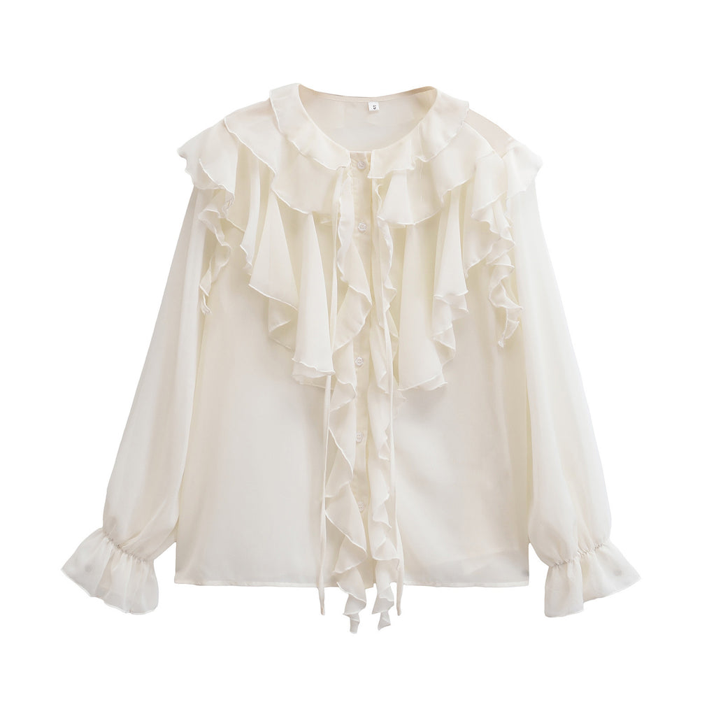 Wholesale Women's Elegant Solid Color Long Sleeve Blouses - view 2